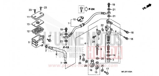 MAITRE-CYLINDRE FREIN AR. (CBR600RR) CBR600RR8 de 2008